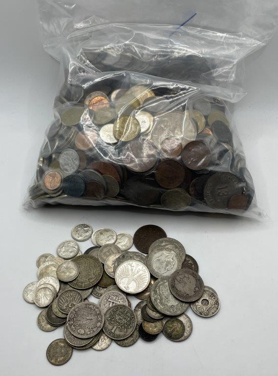 <b>A Large Assortment of World Coins, Pre-Post 1900s