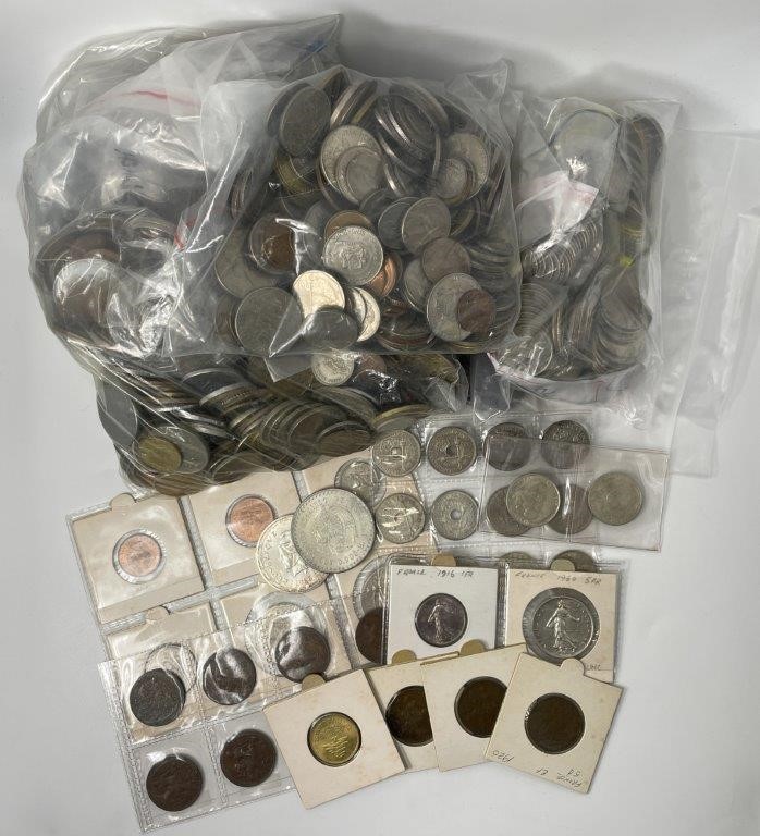 <b>Large Assortment of World Coins, Predominantly Post 1900s