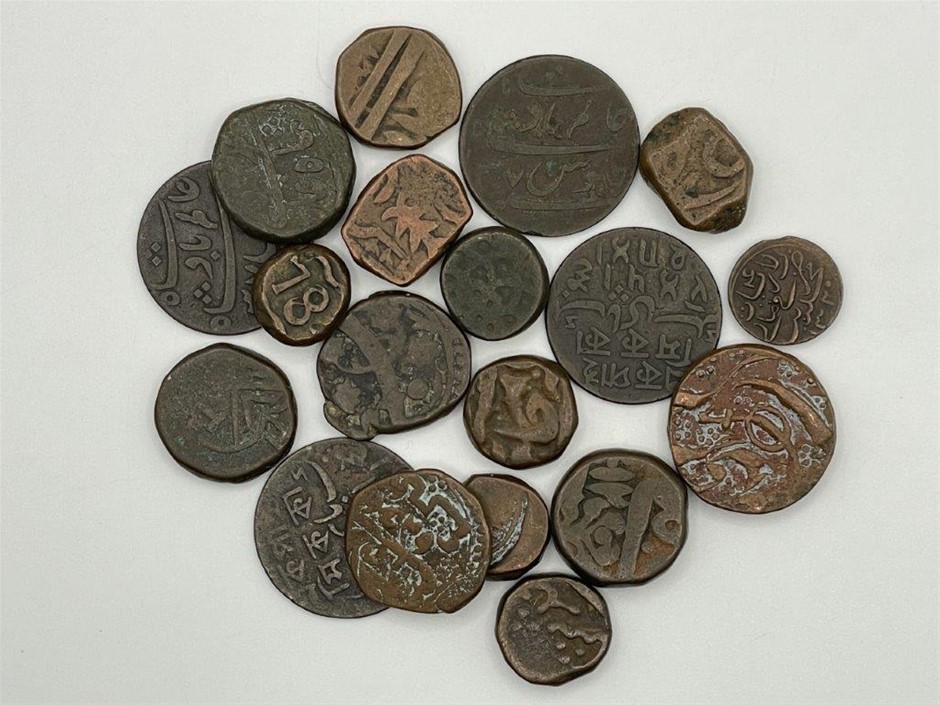 Approx. 19 x Assorted Indian Princely States and British India Coins