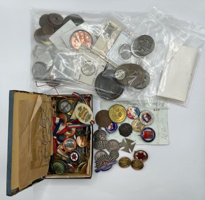 Approx. 145 x Asstd AU Tokens, Checks, Tinnies & Pins