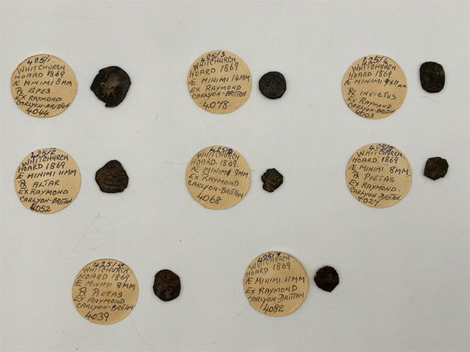 8 x Roman Minimi Coins From The Whitchurch Hoard 1869