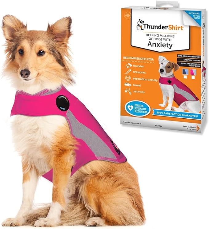 2 X THUNDERSHIRT Polo Dog Anxiety Jacket, Pink, Large.
