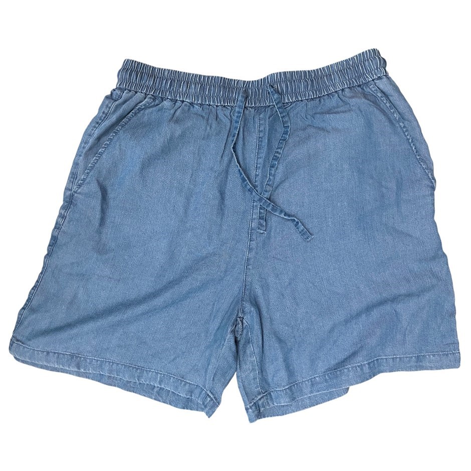 ADVENT Women's Shorts, Size L, 100% Lyocell, Mid Blue.  Buyers Note - Disco