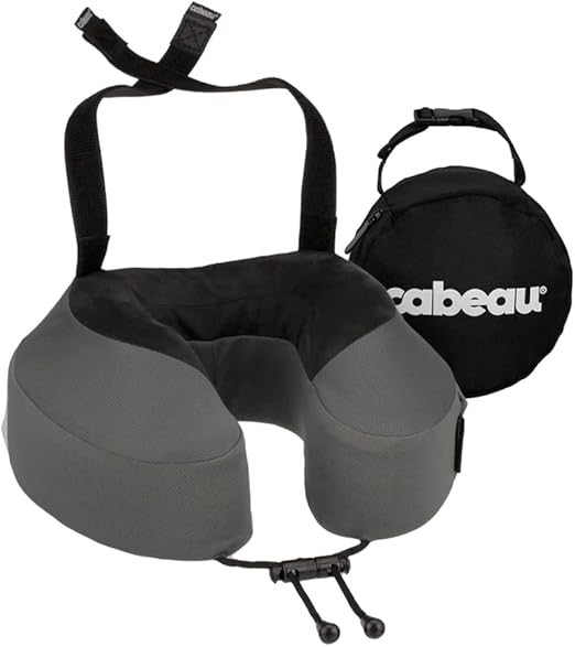 CABEAU Evolution S3 Travel Pillow Plush Memory Foam, Colour: Steel. NB: Has