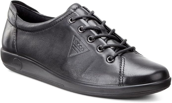 ECCO Women's Soft 2.0 Sneaker. Size: US8-8.5, Black Feather. NB: Minor use,