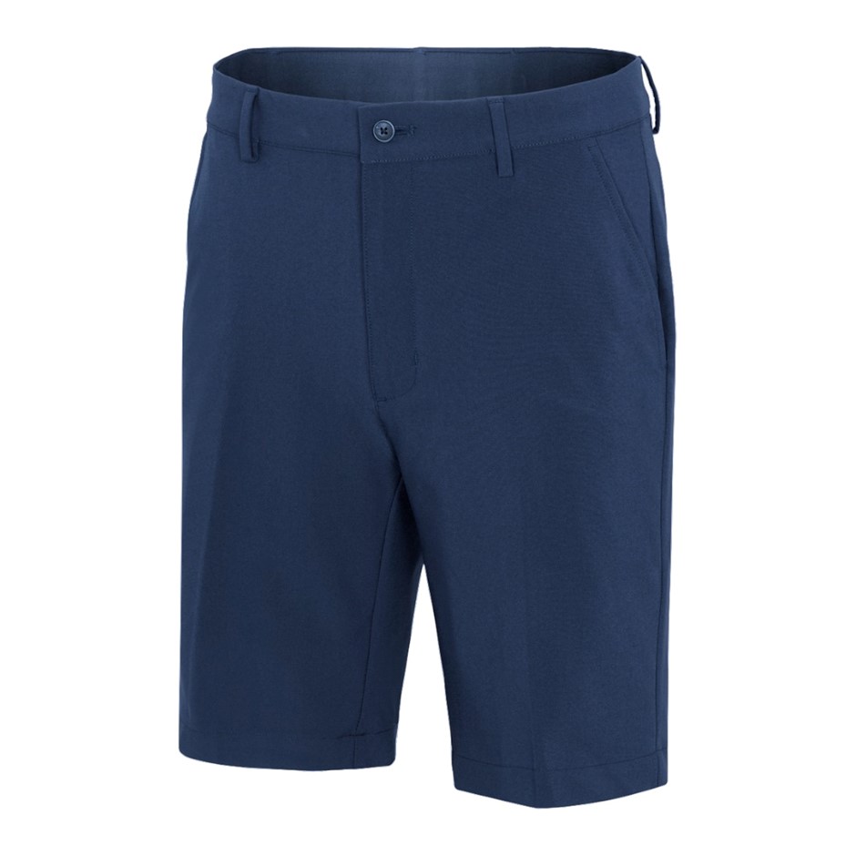 GREG NORMAN Men's 9.5" Stretch Short, Size 34, Navy. NB: faint staining.