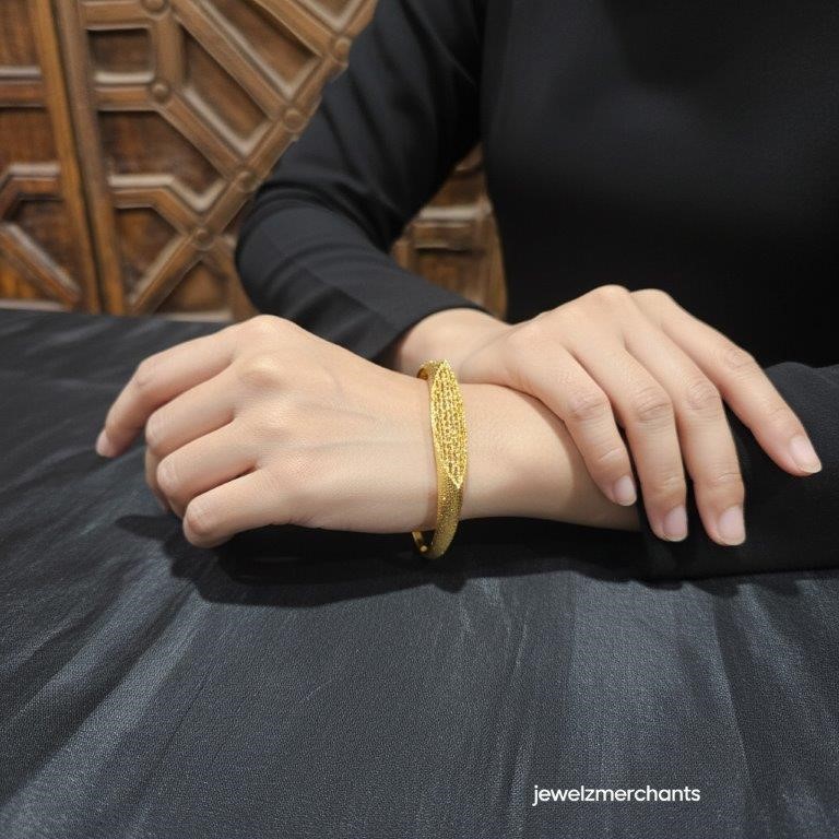 22KGold Filled/Italy Stamped Yellow Bangle -60MM