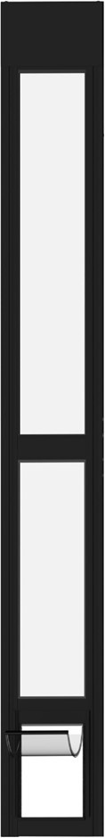 HAKUNA PETS Black Glass Patio Pet Door For Sliding Doors, Small.