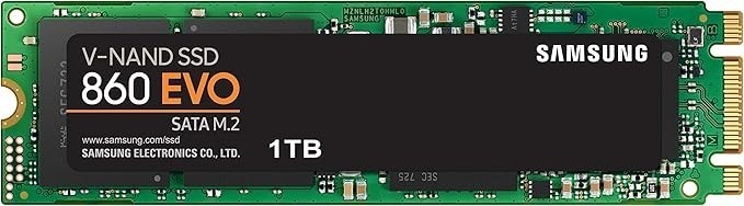 Samsung SSD 860 EVO 1TB, MZ-N6E1T0BW, V-NAND, M.2 (2280), SATA III 6GB/s, R