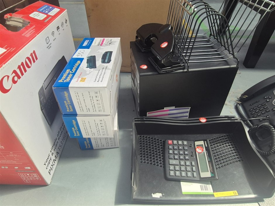 Assorted Printer Cartridges, Keyboards Etc