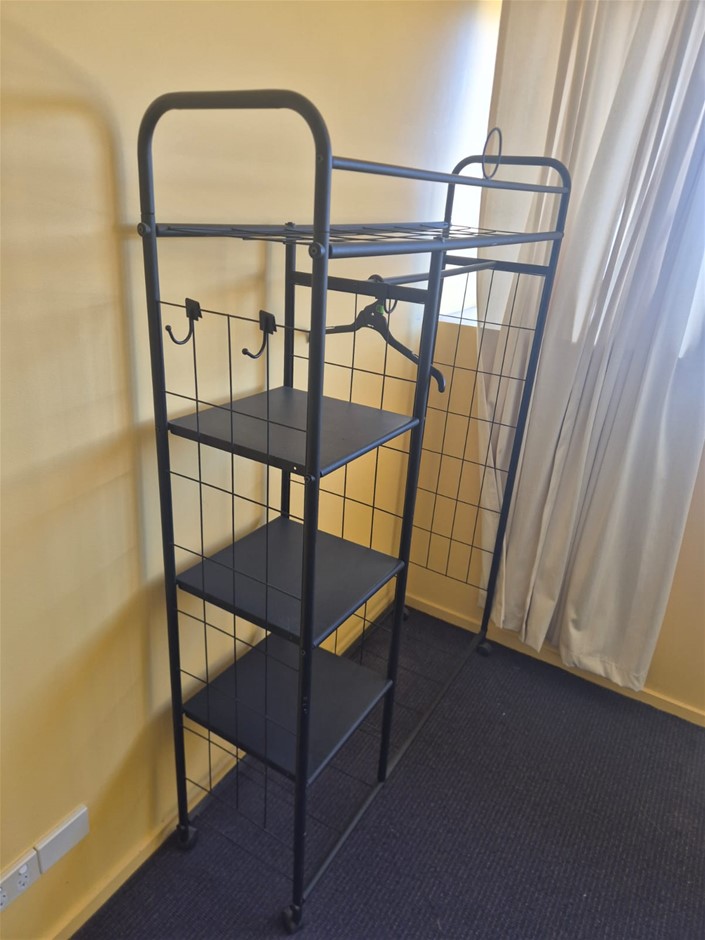 Black Wire Rack with Shelving