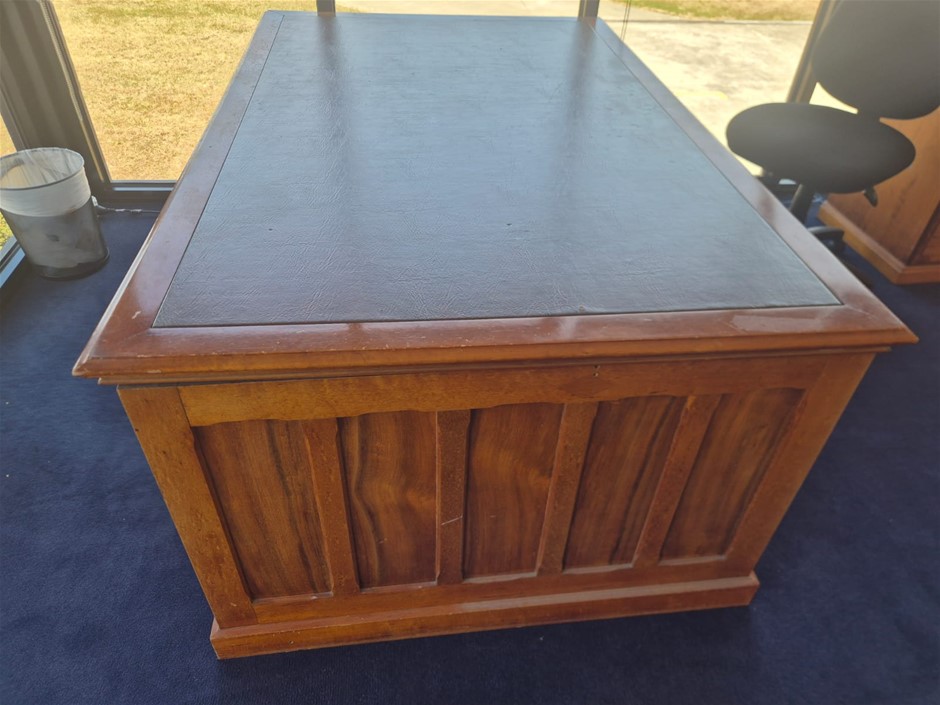 Leather Top Timber Desk