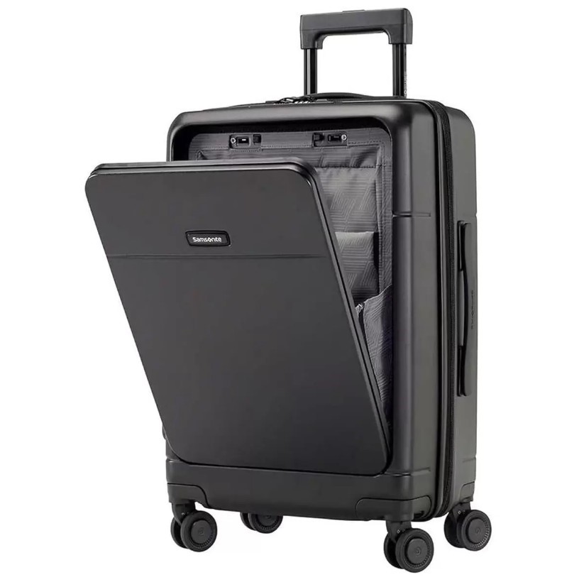 SAMSONITE Sentinel Carry On Luggage, 55cm, Black.