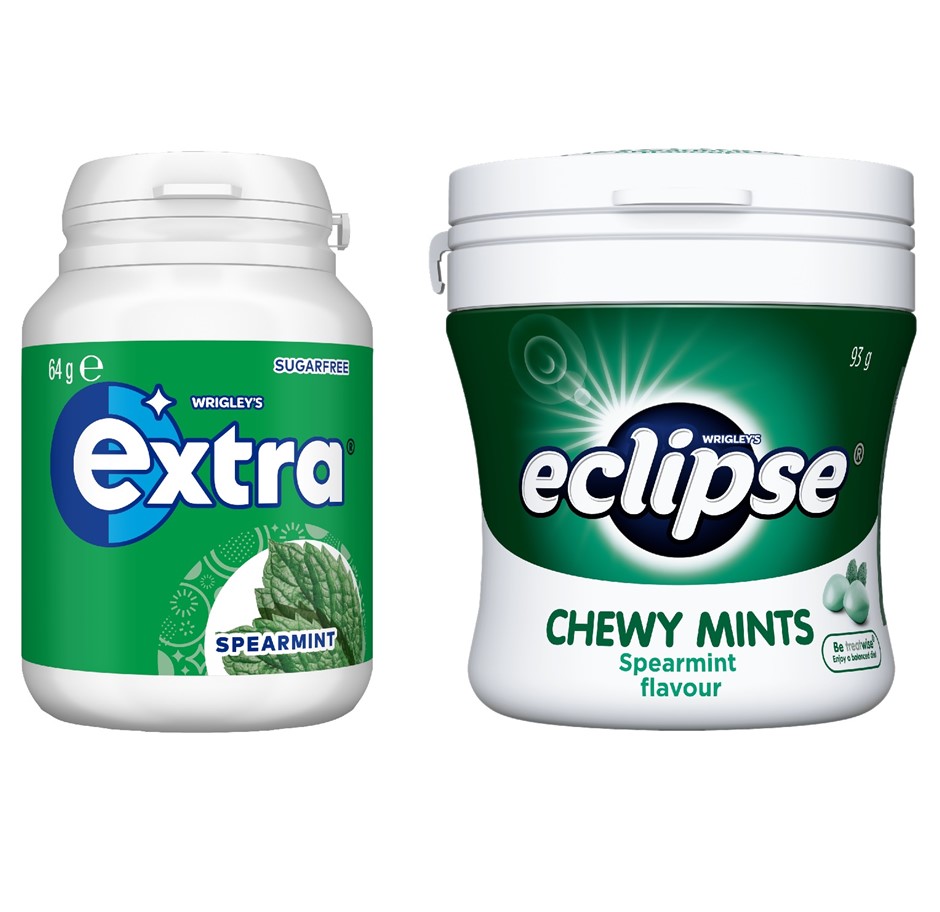 12 x Assorted WRIGLEY'S Spearmint Refreshments, Incl: EXTRA 64g & ECLIPSE C