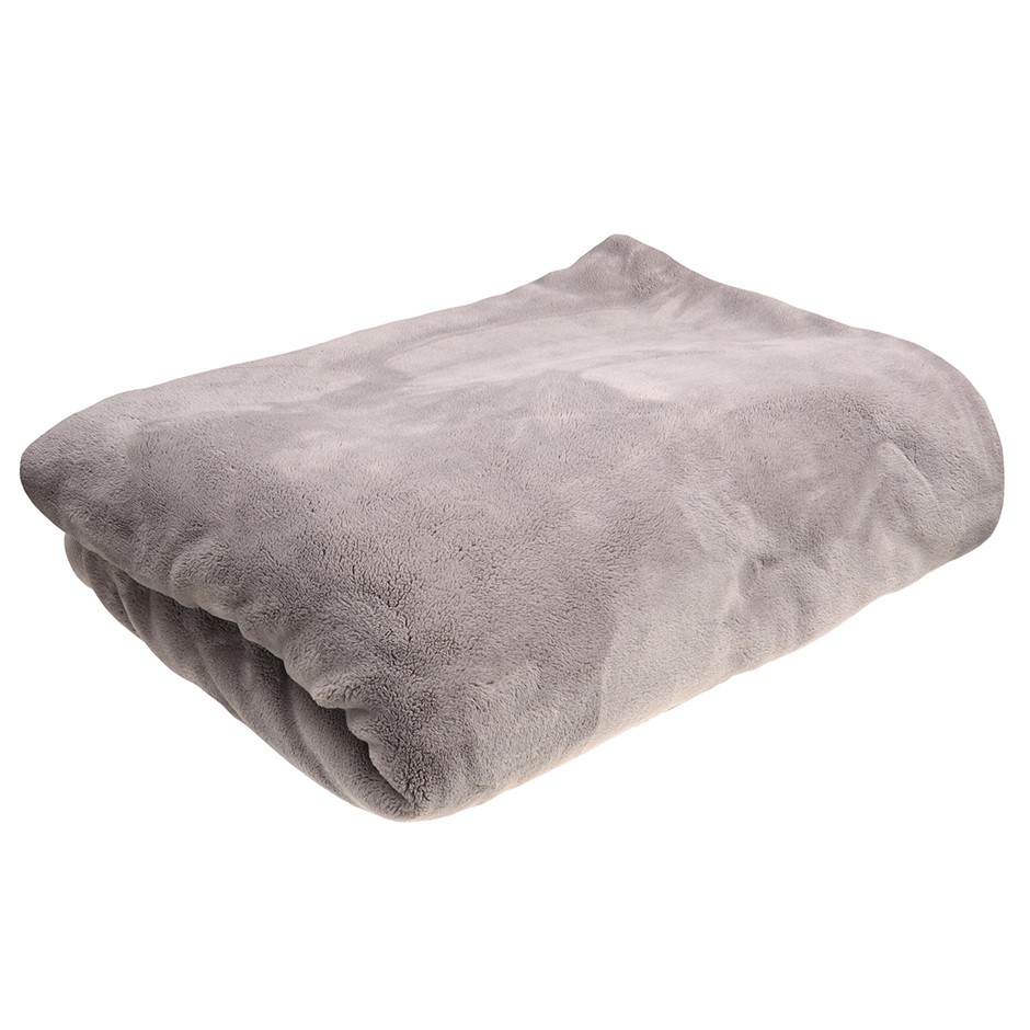 SIGNATURE Double Lit Cama Plush Blanket, 180cm x 200cm, Light Brown. NB: No