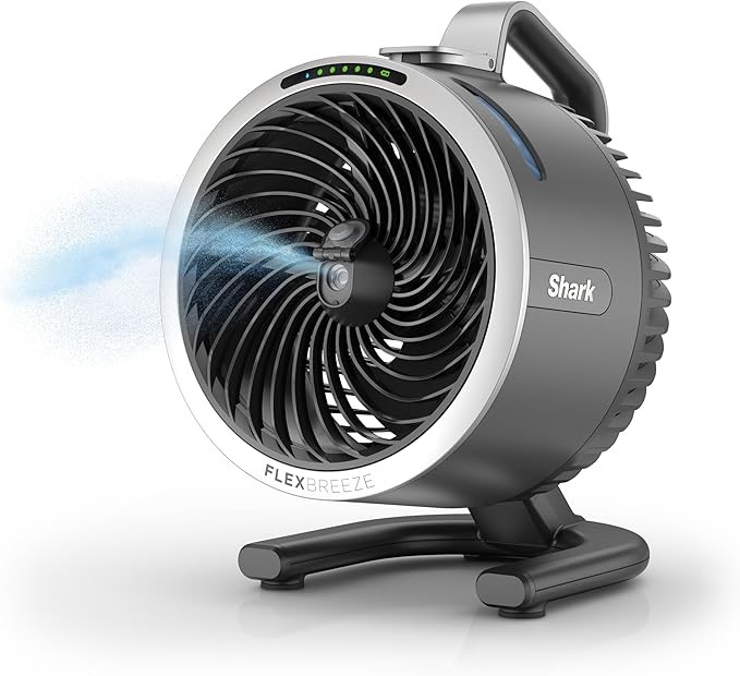 SHARK FlexBreeze HydroGo Misting Portable Fan, Up To 20m Range, Up To 12h R