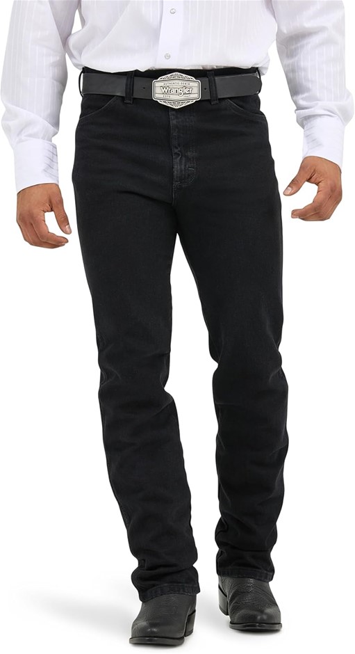 WRANGLER Men's Silver Edition Slim Jean, Size 30x34, Black, 10933SEWK. Buy