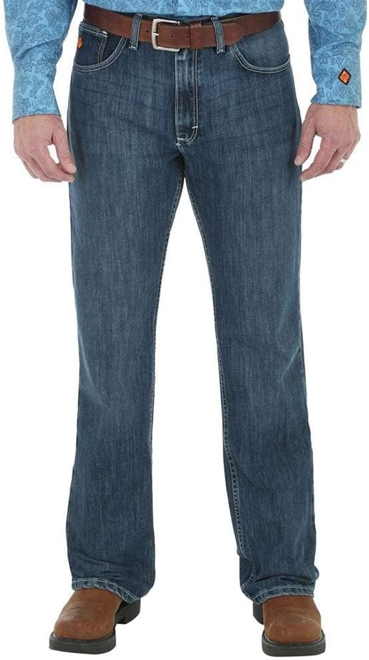WRANGLER Men's Flame Resistant Vintage Boot Jean, Size 40x32, Midstone, 10F