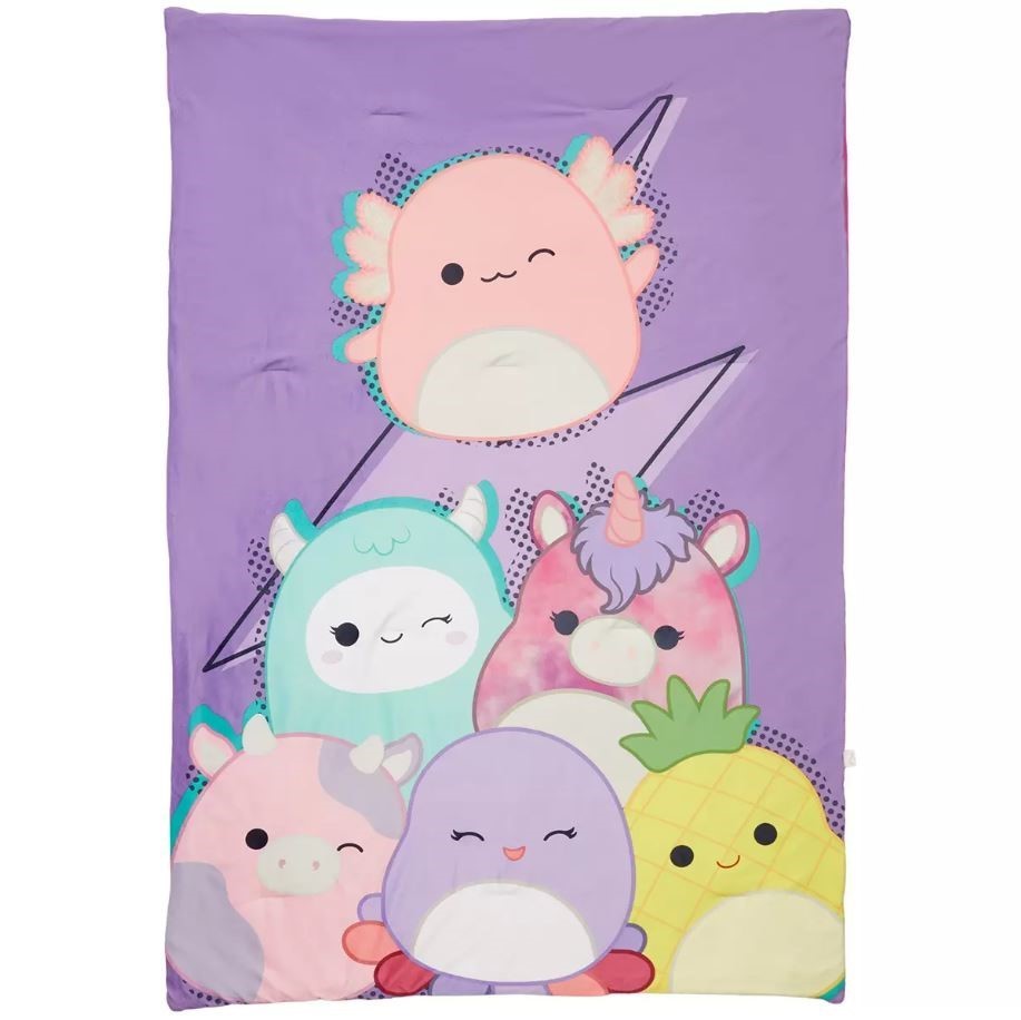 SQUISHMALLOW Snuggle Plush Throw Blanket, Squish On Purple, 127cm x 178cm.