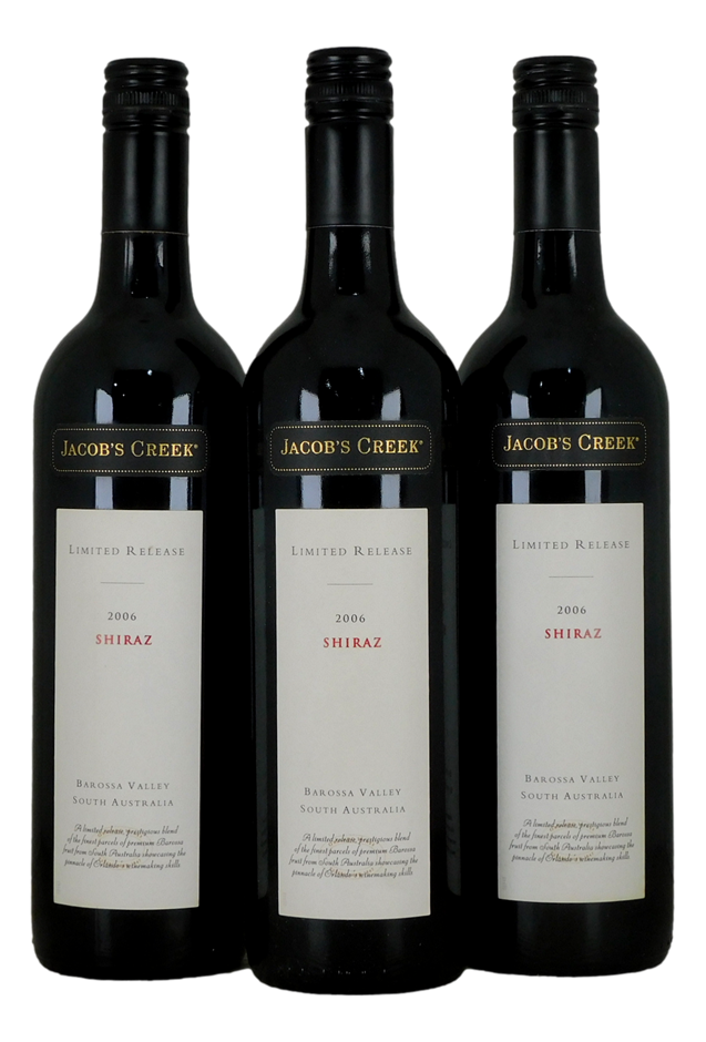 Jacob's Creek Limited Release Shiraz  2006 (3x 750mL), SA.