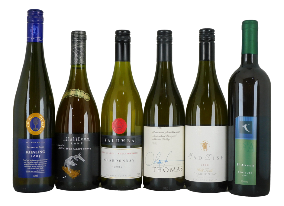 Pack of Assorted White Wine (6x 750mL), Multi Region.