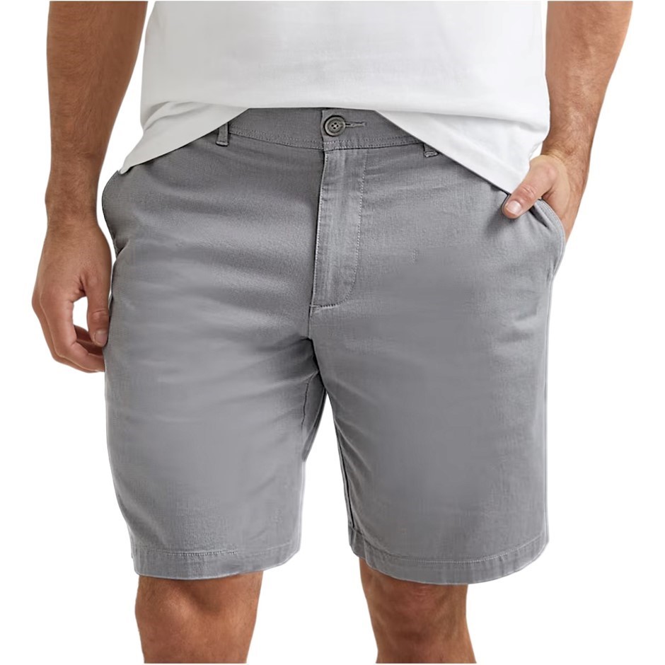 SPORTSCRAFT Men's Textured Short, Size 42, 98% Cotton, Grey, AG206265. Buy