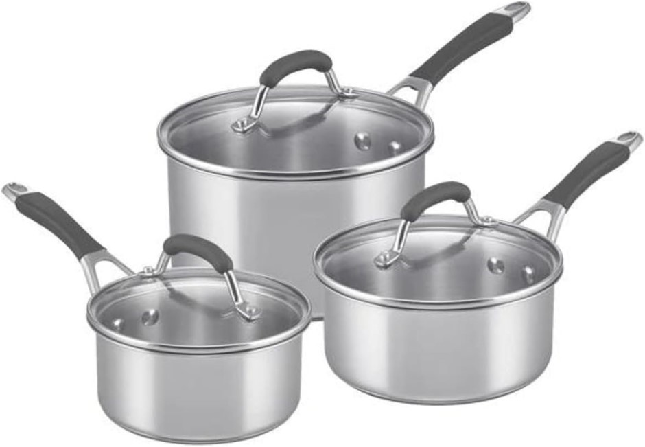 RACO Reliance Stainless Steel Saucepan Set 3 Piece | Induction Compatible B