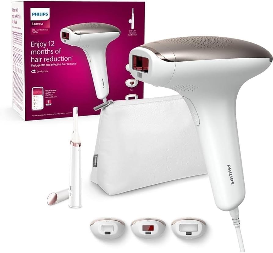 PHILIPS Lumea IPL Hair Removal Device, SkinTone Sensor with 3 Attachments,