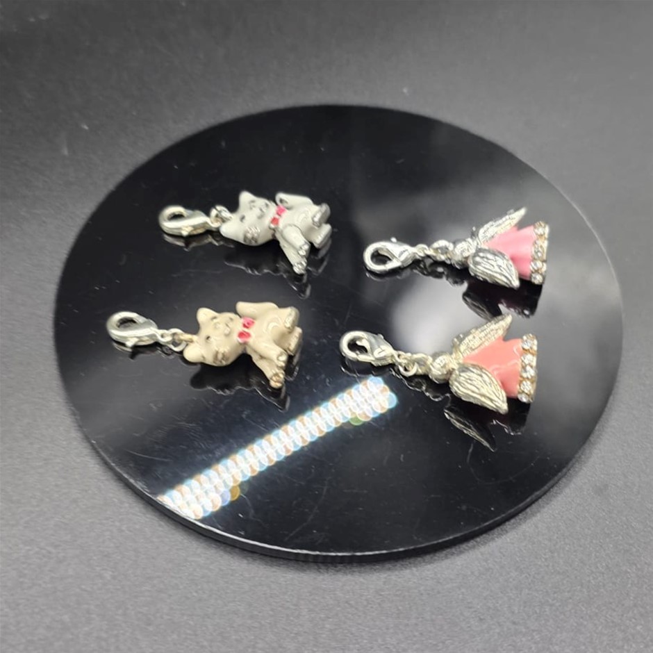 BULK 4 x Charms (angel and cat)