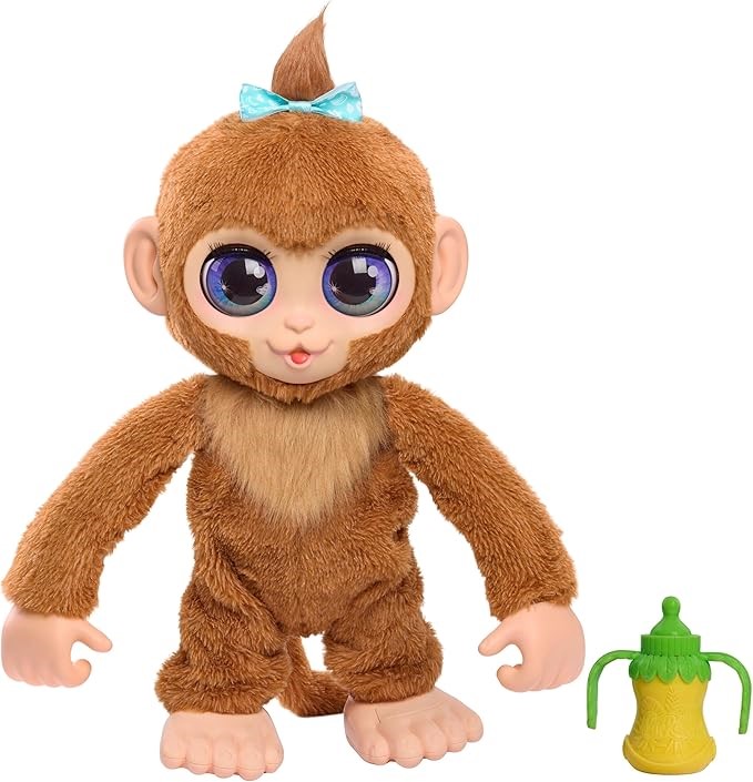 FURREAL Peanut The Playful Monkey Interactive Toy, 15-inch Realistic Plush,