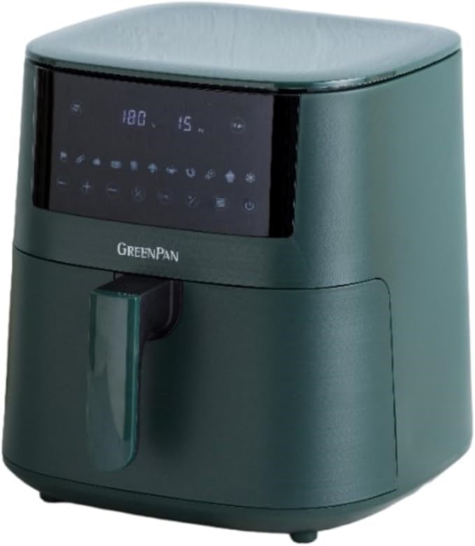GREENPAN Bistro XXL Coloured Air Fryer - Pine Green. NB: Minor use.