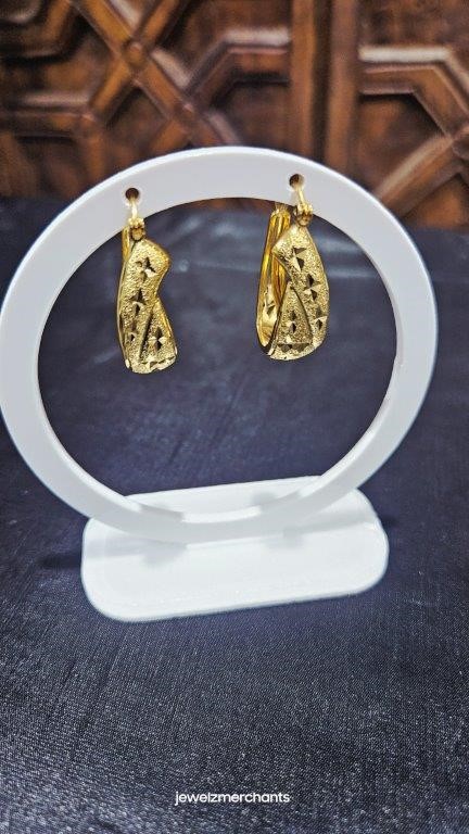 18KGold-filled/Italy Solid Gold Filled Earring -(stamped 18K/Italy)Warranty