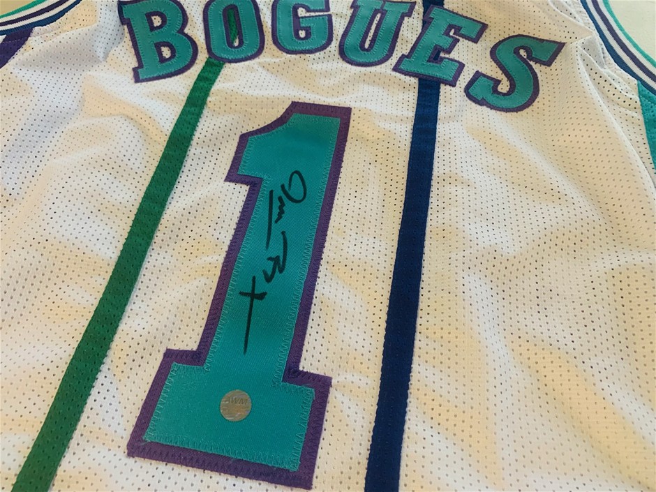 Muggsy Bogues Signed Jersey - Charlotte Hornets