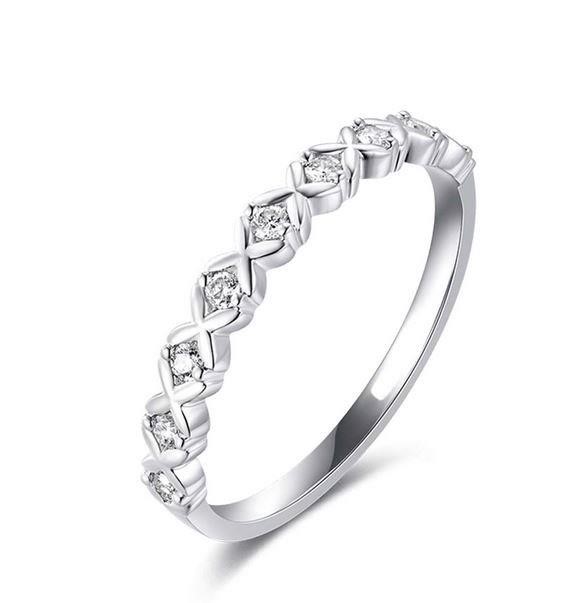 GRA Moissanite white Brilliant 925 Sterling Silver Gold Vermeil Ring-8US