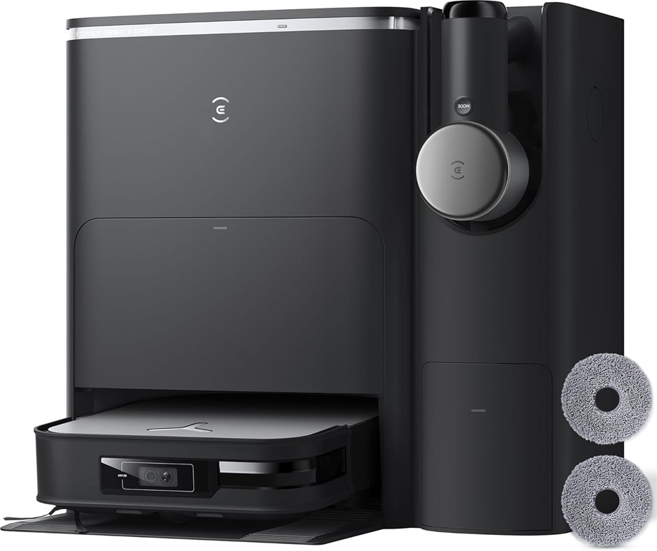 ECOVACS DEEBOT X2 Combo Robot Vacuum and Mop, Black. NB: Minor Use