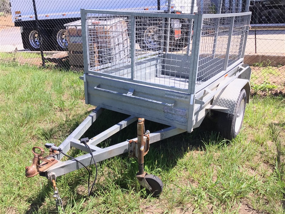 <p>2012 B & M Trailers Cage small Single Box Trailer</p>