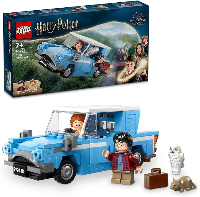 LEGO Harry Potter Flying Ford Anglia Car Toy for 7+ Year Old Boys & Girls,