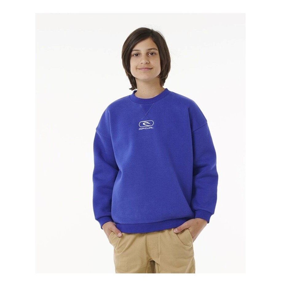 RIP CURL Boy's Future Evolution Crew Sweatshirt, Size 8, Wild Berry. RRP: $