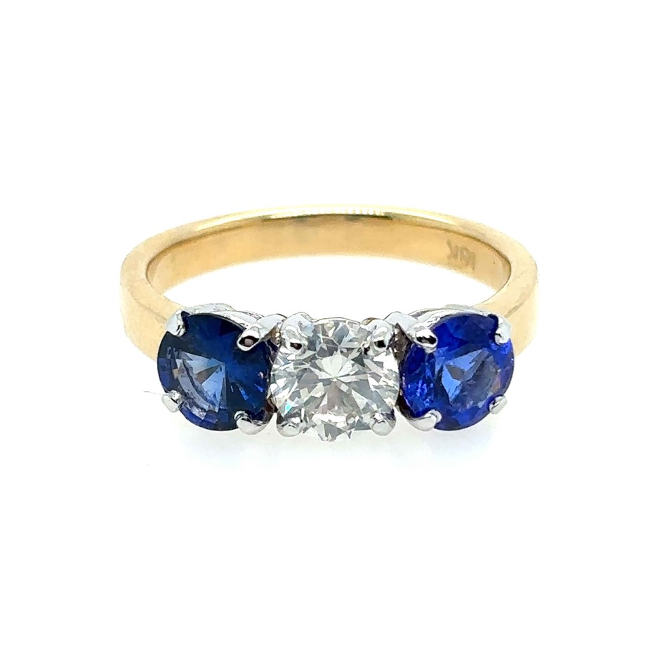 0.95ct a round Stone Dia. F-G/VS &  0.92ct a round cut Tanzanite & 0.78ct
