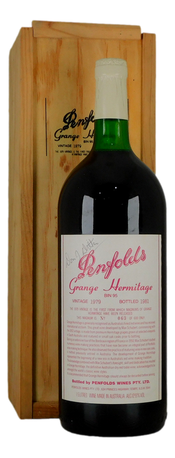 Penfolds Bin 95 Grange Hermitage 1979 Signed by Don Ditter (1x 1.5L Magnum)