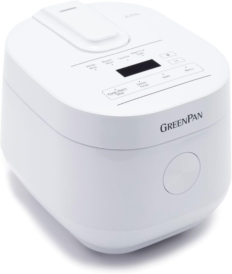 GreenPan Bistro Rice and Grains Cooker 2L White, PFAS & PFOA-Free Removable