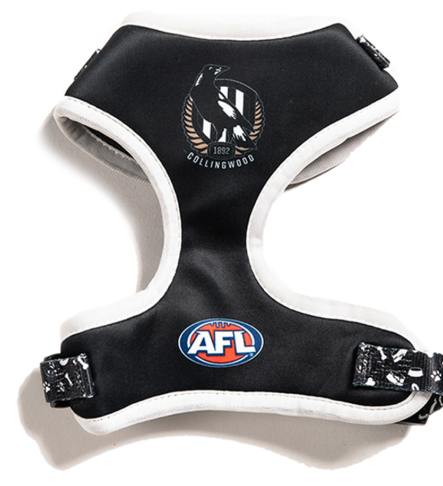AFL Collingwood Magpies Pet Dog Padded Harness Adjustable Vest S