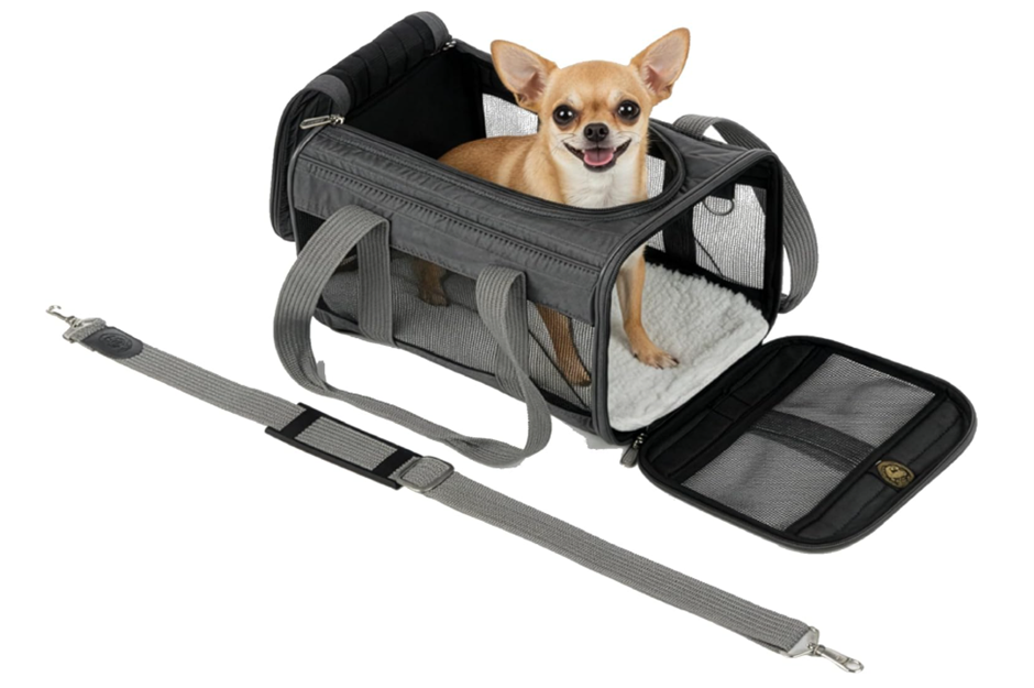 Sherpa Travel Original Deluxe Airline Approved Pet Carrier, Small, Charcoal