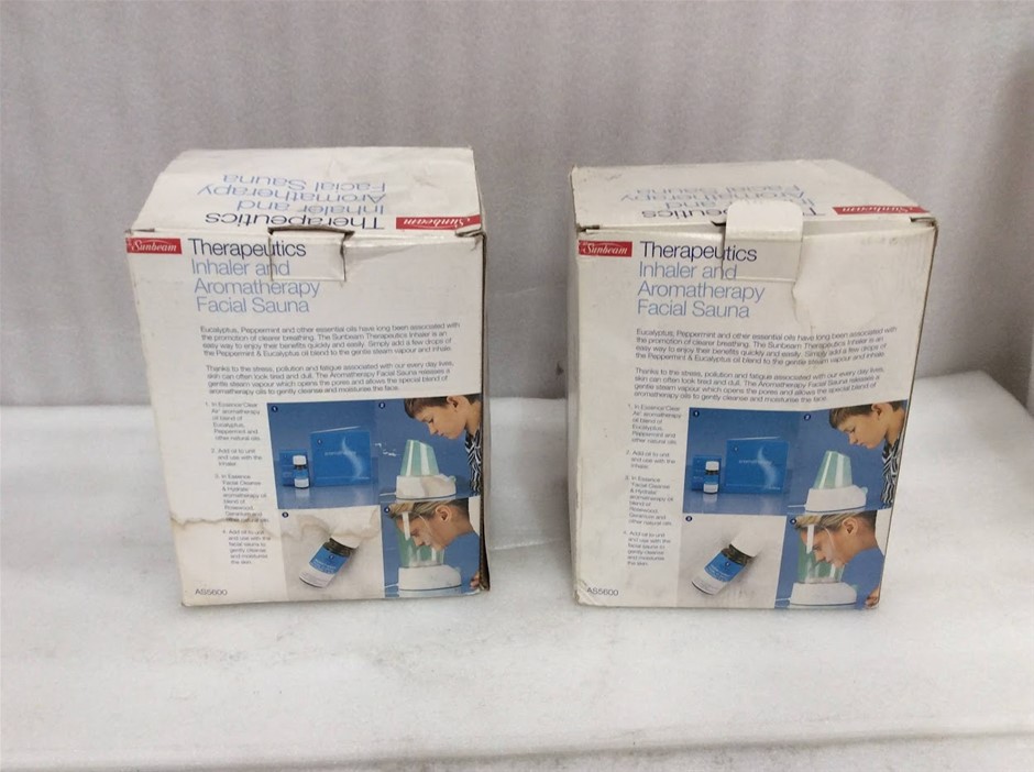 Sunbeam AS5600 Therapeutics Inhaler & Aromatherapy Facial Sauna (Lot of 2)