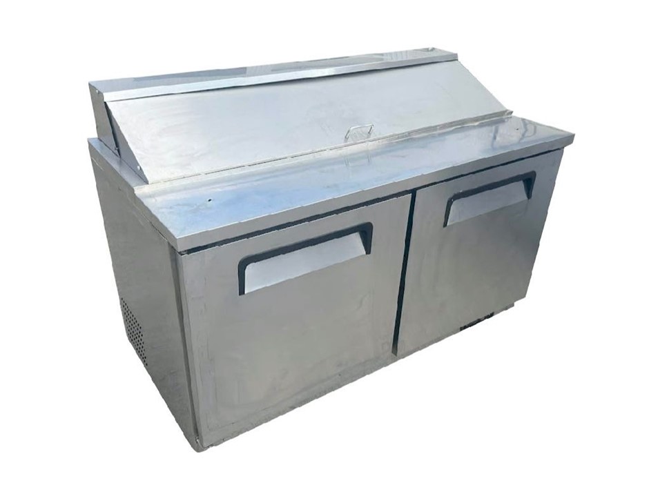 3 door pizza fridge stainless steel