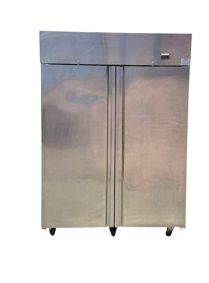 Stainless steel large  2 door freezer