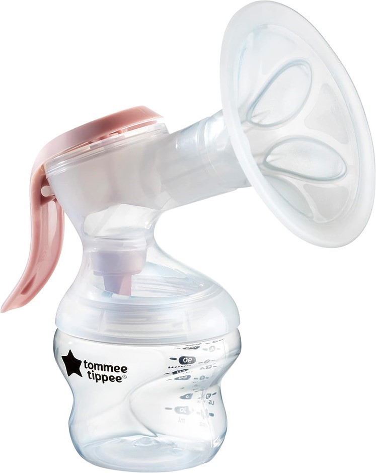 TOMMEE TIPPEE Made for Me Single Manual Breast Pump, Strong Suction, Soft F