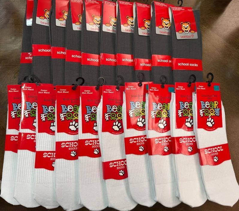 20 pairs of School Socks Grey and White Size 11-14 King Size