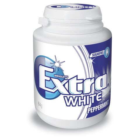 8 x WRIGLEY'S Extra White Chewing Gum, Peppermint, 64g.
