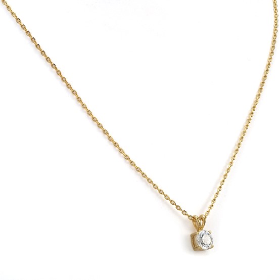 Stunning 18ct Heavy Yellow Gold Plated Simulated Diamond Round Pendant